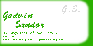 godvin sandor business card